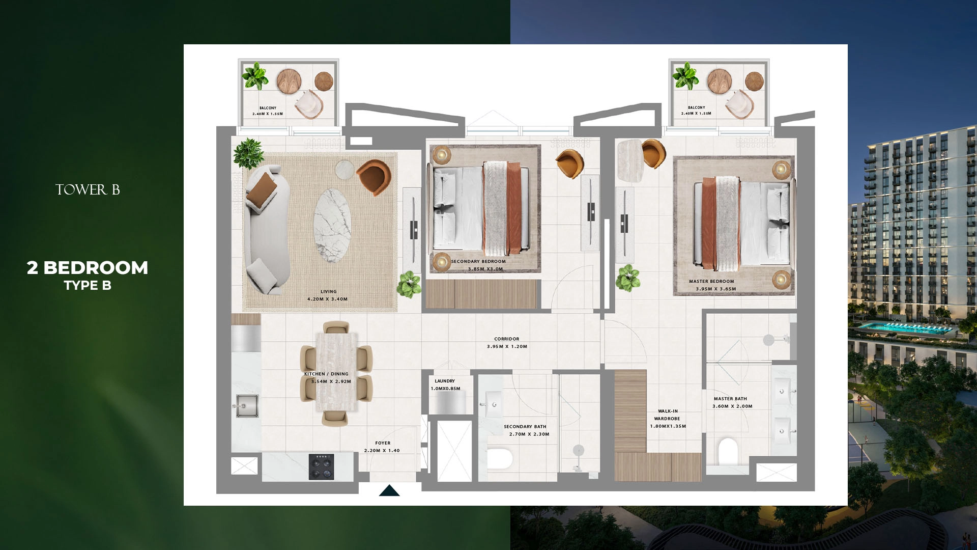 2 BR - Type B